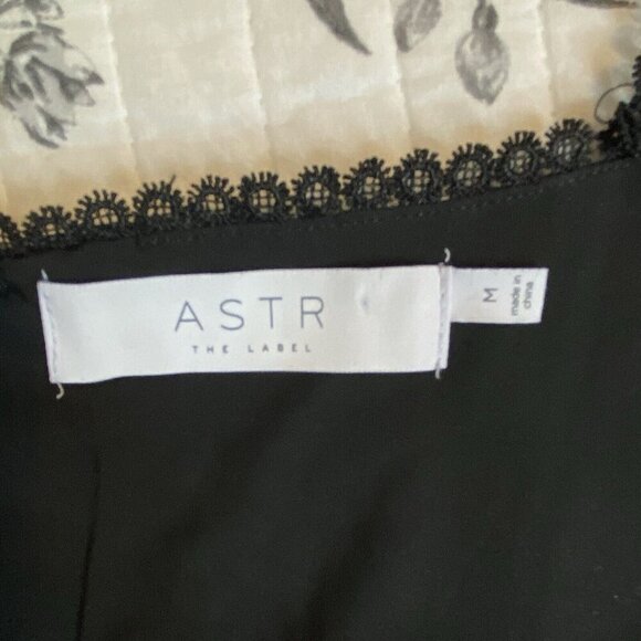 ASTR The Label So Smitten Floral Mini Dress MEDIUM Ruched Chiffon Milkmaid - Picture 8 of 12